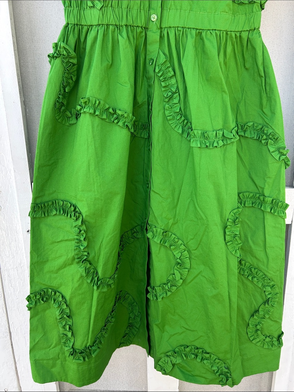 Kate Spade Green Ruffle Dress - Picture 4 of 6
